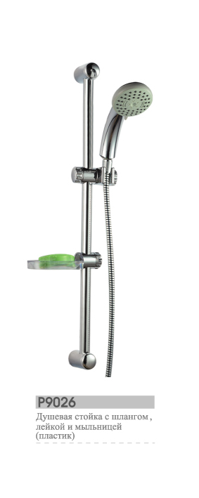 Стойка для душа Potato P9026, 1 лейка, шланг, мыльница