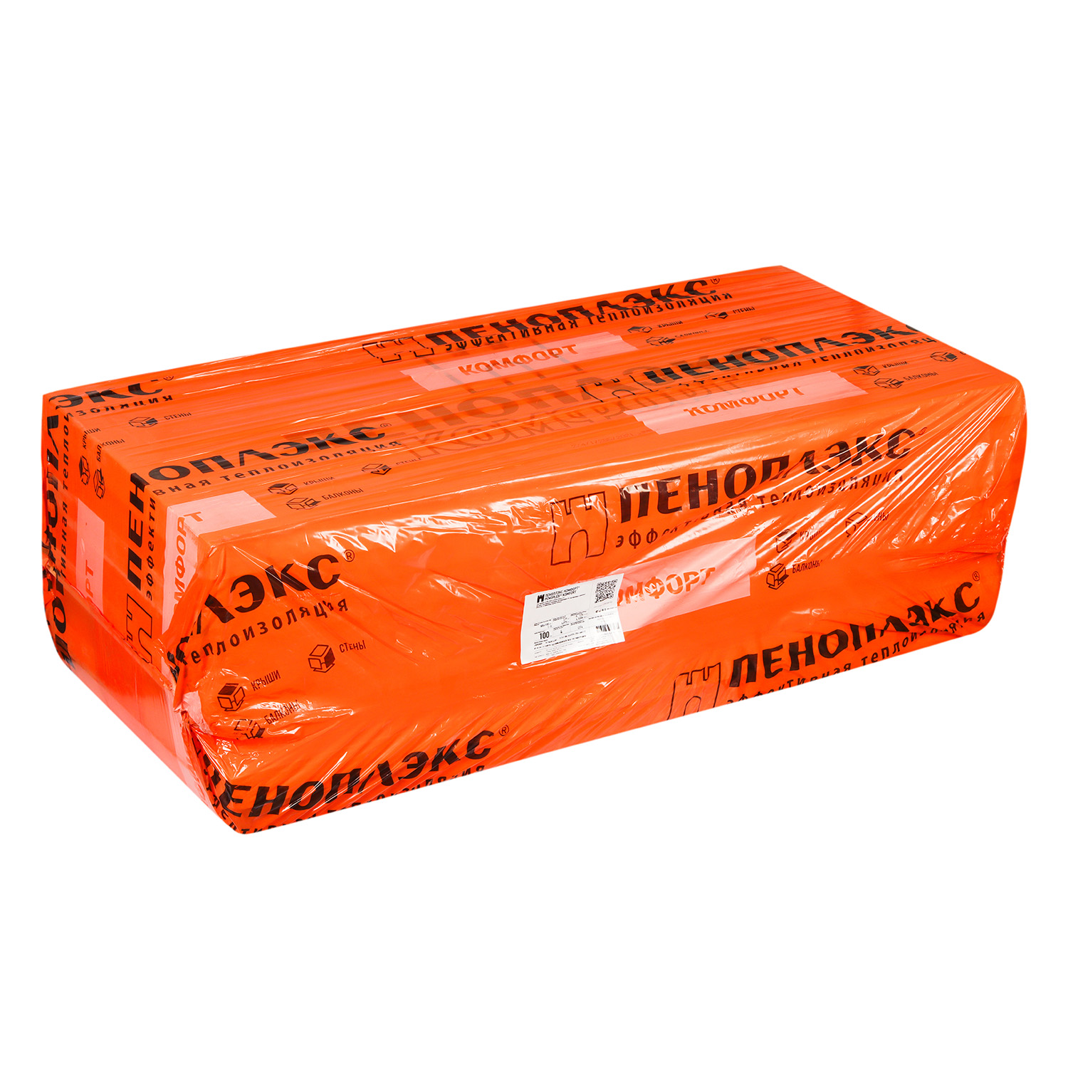 Пенополистирол 100х1185x585 мм, экструдированный, Пеноплэкс Комфорт Т-15, 2.77 м²