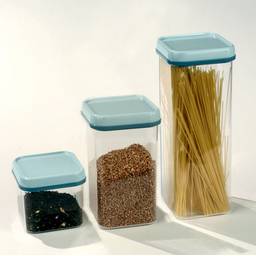 Банка для продуктов пластм. 0,6л 90х110х110мм Прозрачная арт.266 ("Полимербыт")