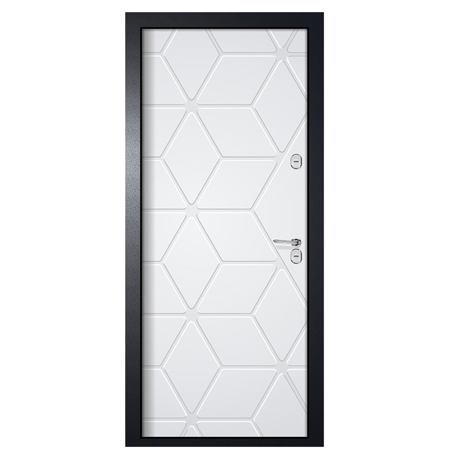 Дверь металлическая 8 см ГУДЗОН 3 Антик серый/МДФ16,белая 870х2050 ПРАВАЯ короб ТЕРМОРАЗРЫВ *1