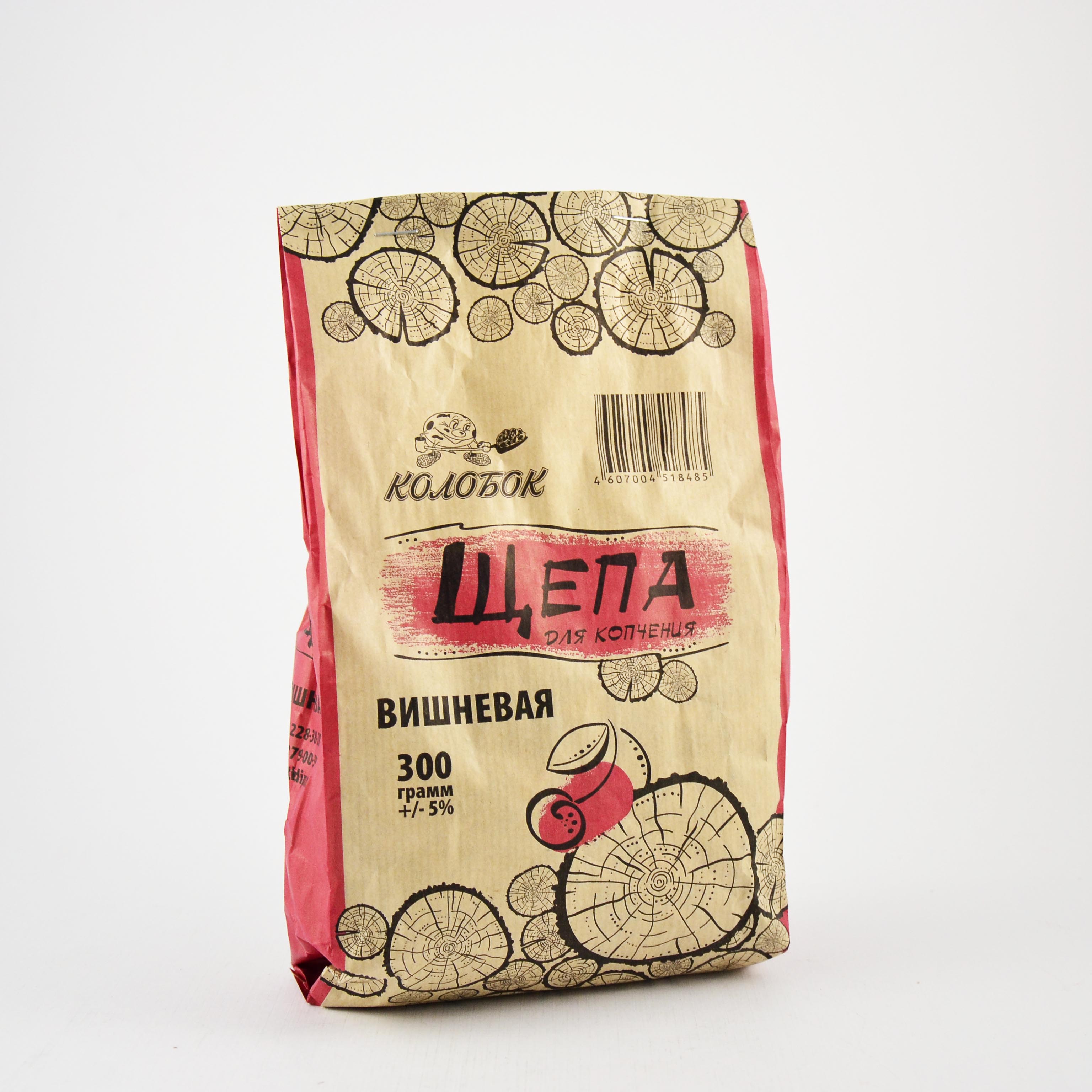 Щепа для копчения «Вишневая» Колобок, 300 г Щепа для копчения «Вишневая» Колобок, 300 г