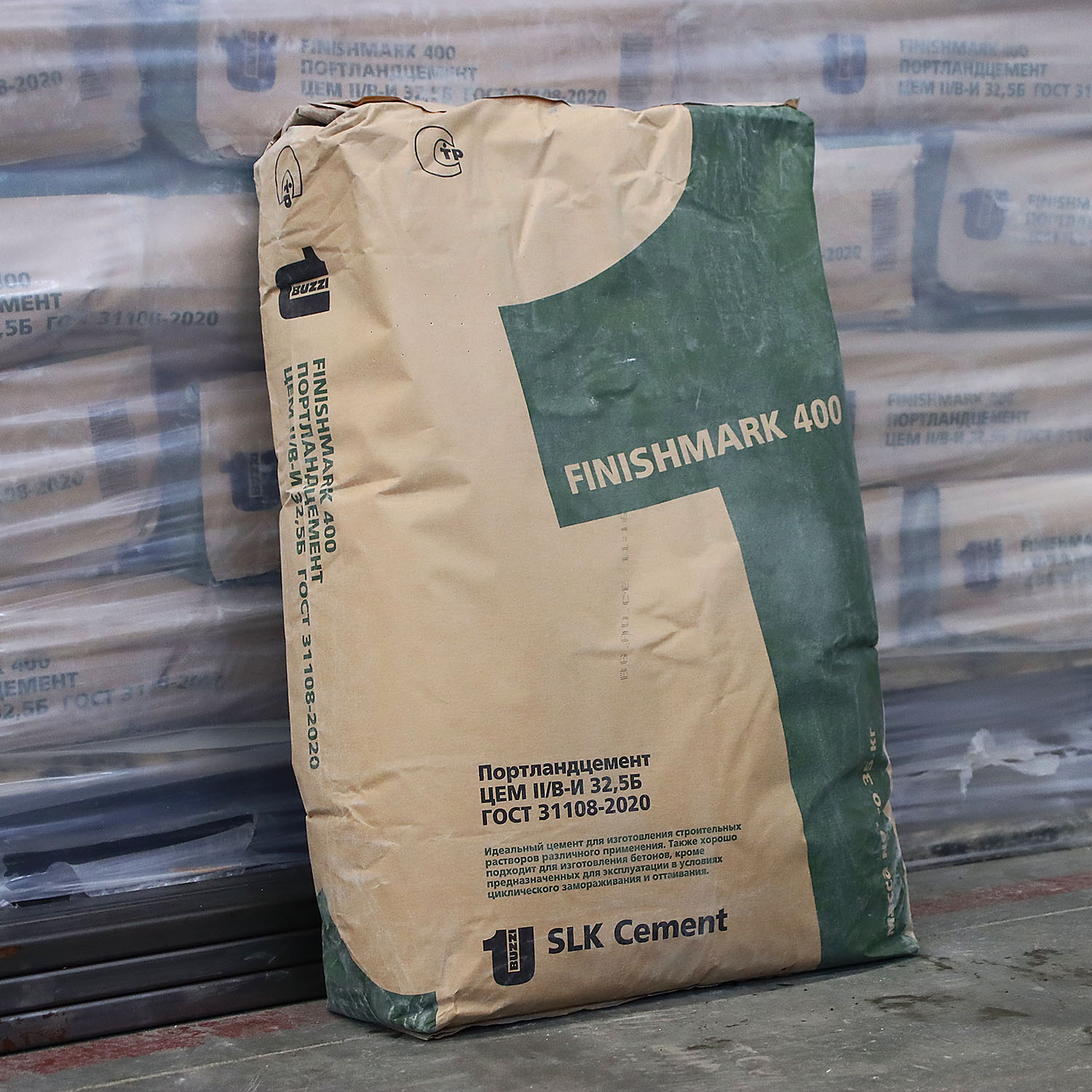 Цемент 35 кг SLK Cement Finishmark 400, ЦЕМ II/В-И 32.5 Б, Д35