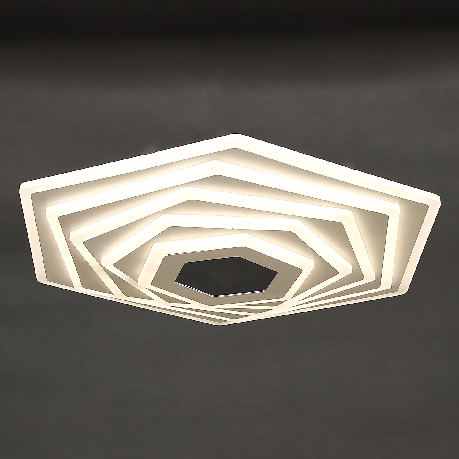 Светильник светодиодный акриловый 500мм 240W H2017 120W*2 white с пультом S=25м2 VERNER LIGHTING *1