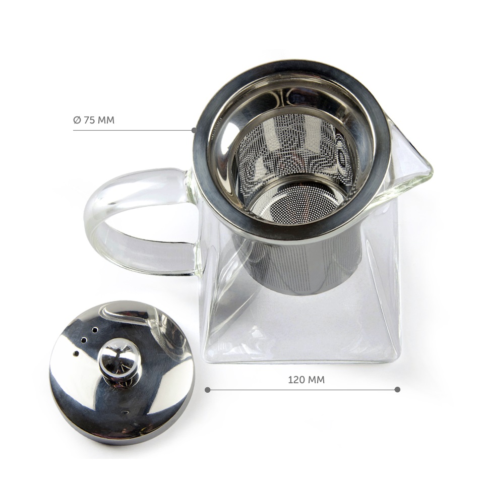 Чайник заварочный жаропрочное стекло 650мл фильтр-сито (BF-508) "Barouge" *1/80