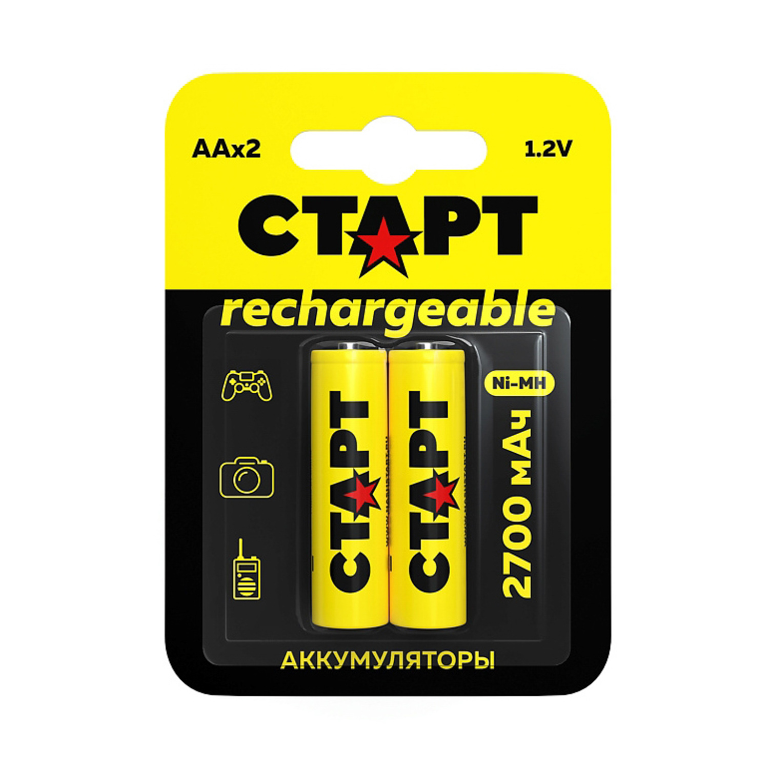 Аккумулятор СTAPT HR6 AА 2700 mAh NIMH-BL2 *2/24/384 Аккумулятор СTAPT HR6 AА 2700 mAh NIMH-BL2 *2/24/384
