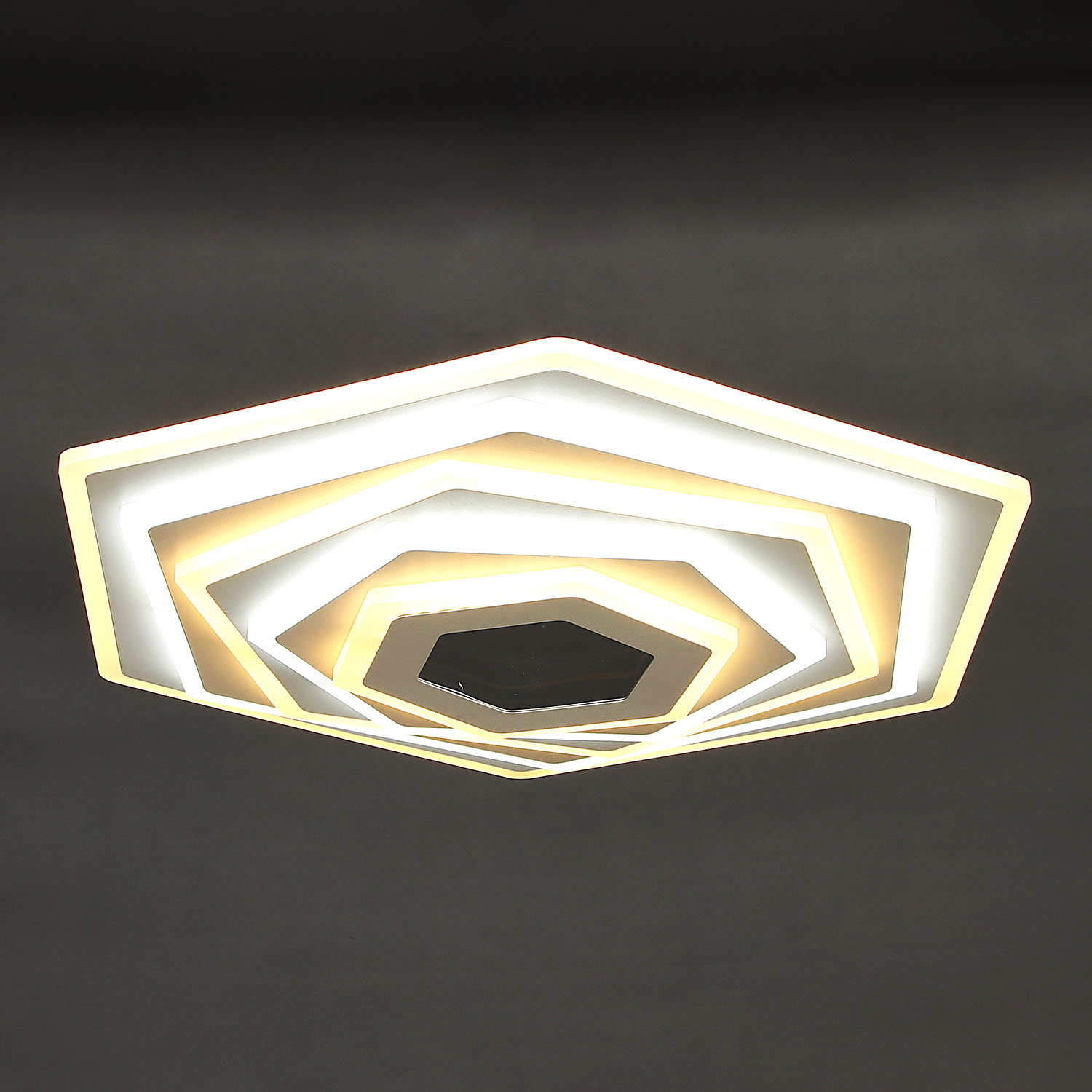 Светильник светодиодный акриловый 500мм 240W H2017 120W*2 white с пультом S=25м2 VERNER LIGHTING *1