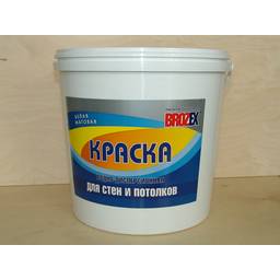 Краска акриловая 14 кг для стен и потолков BROZEX