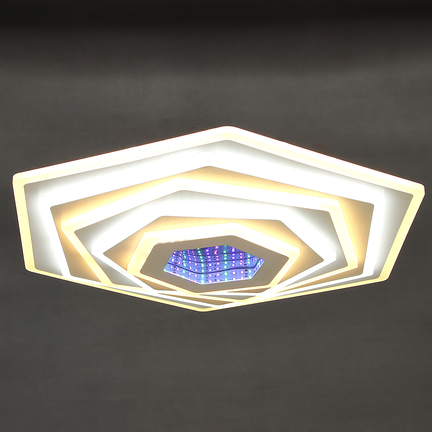 Светильник светодиодный акриловый 500мм 240W H2017 120W*2 white с пультом S=25м2 VERNER LIGHTING *1