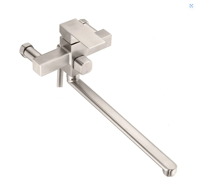 Смеситель универсальный "Potato" плоский излив с переключ. душа, нерж. сталь P22304S  *1/10