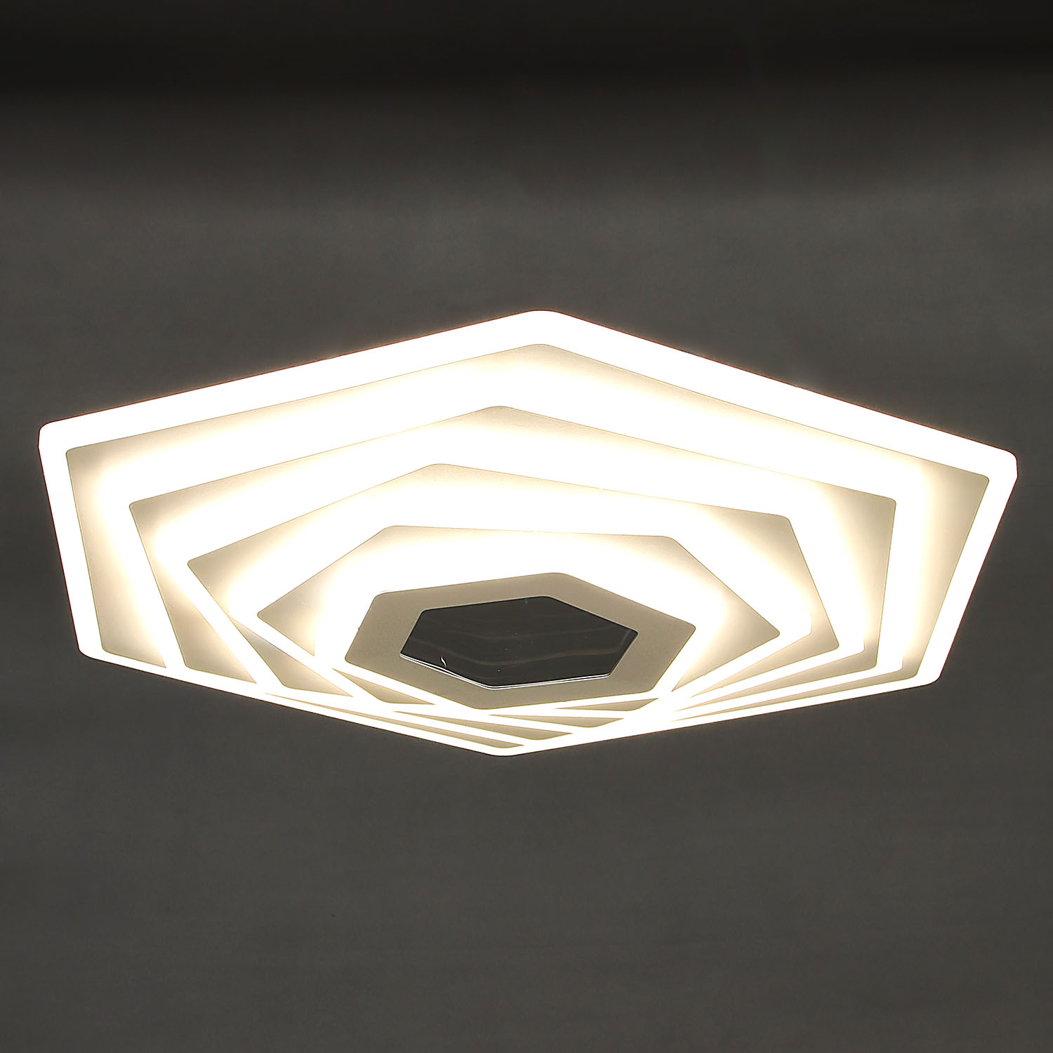 Светильник светодиодный акриловый 500мм 240W H2017 120W*2 white с пультом S=25м2 VERNER LIGHTING *1