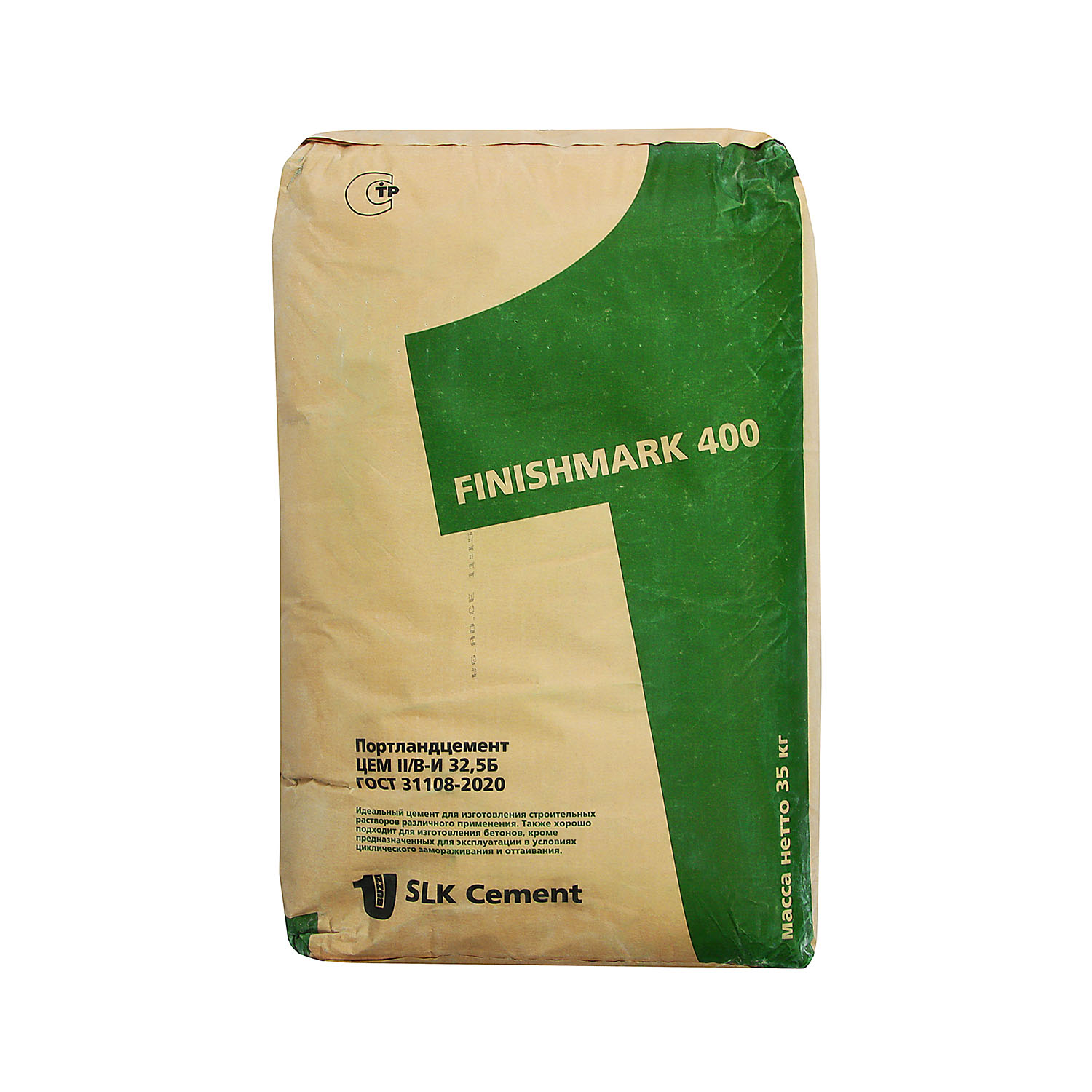 Цемент 35 кг SLK Cement Finishmark 400, ЦЕМ II/В-И 32.5 Б, Д35