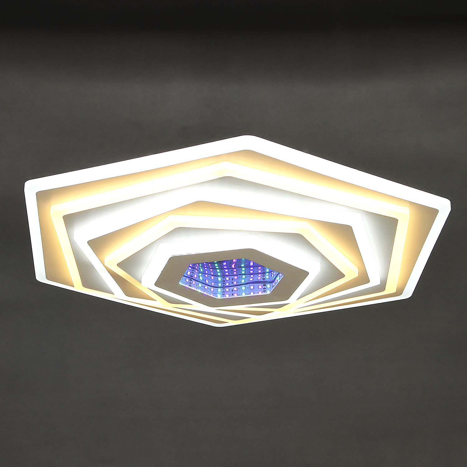 Светильник светодиодный акриловый 500мм 240W H2017 120W*2 white с пультом S=25м2 VERNER LIGHTING *1