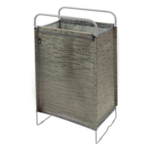 Корзина для белья тканевая на металл. каркасе Складная 405х310х750мм цвета-"микс" HSC3 "Ника" *1/10