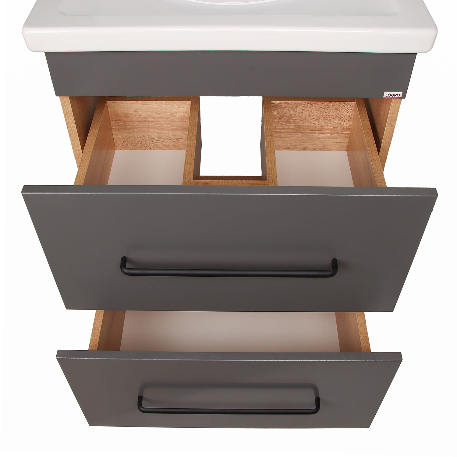 Тумба /LOGRO/ "Асти 60/2" (выписывать раковину COMO 60 (БЛ322) Cersanit) *1/8