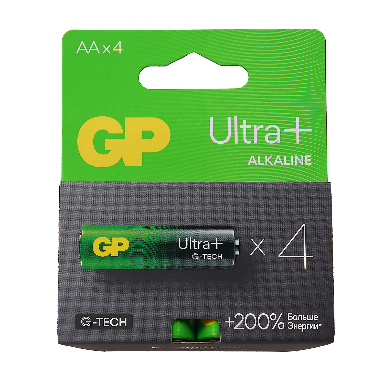 Элемент питания AA (LR06) GP Ultra+ Alkaline (блистер 4шт) 15AUPA21-2CRSB4 *1/10/80