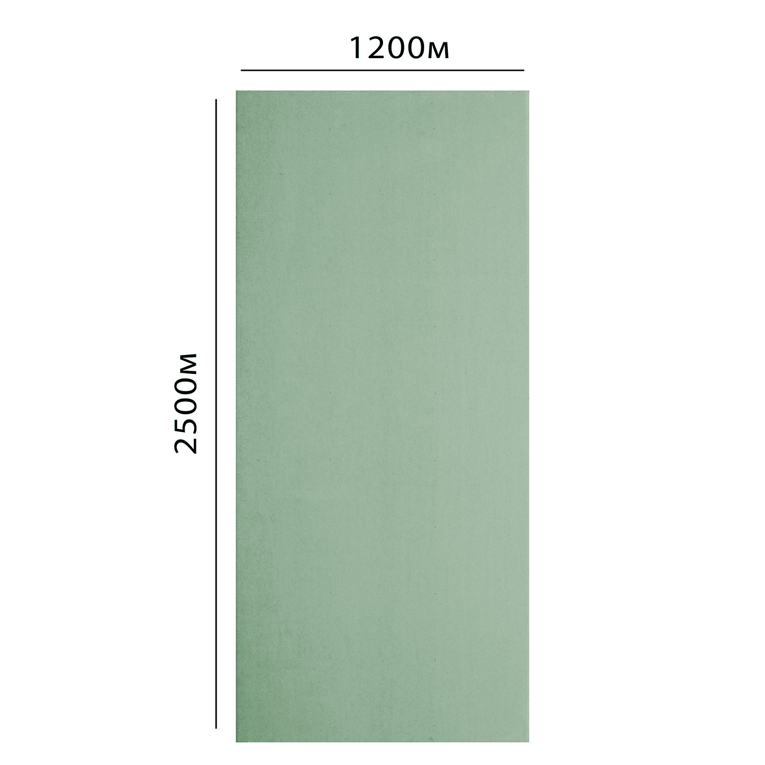 Гипсокартон 9.5х1200х2500 мм KNAUF, 3 м², полукруглая утоненная кромка, влагостойкий