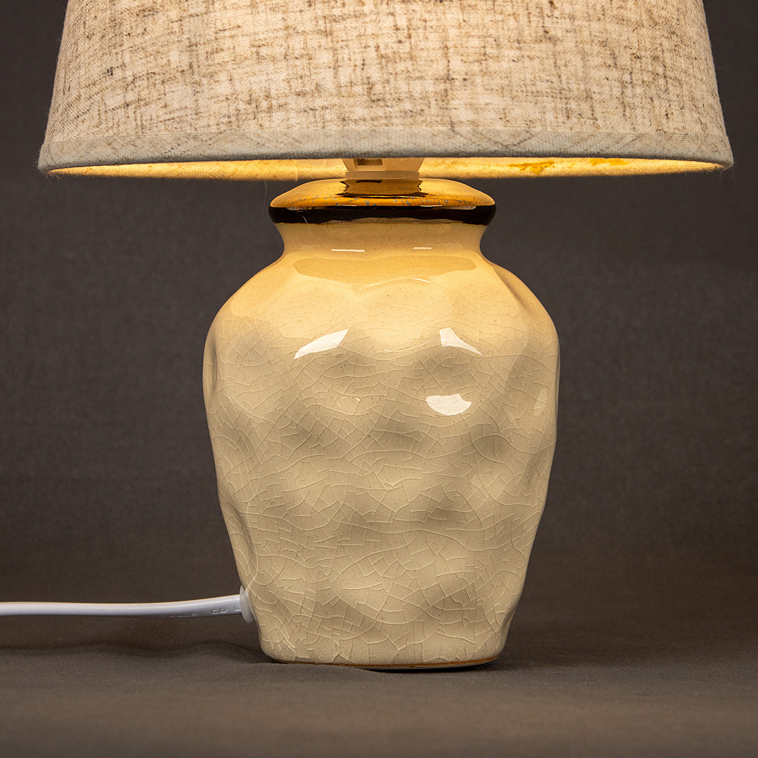 Лампа настольная 16004-0.7-01J1 Е14 40Вт (керамика+абажур) *1/36