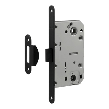 Защелка врезная п/ручку и фиксатор БЕЛАЯ БЕСШУМНАЯ 13П-96мм Нора-М *1/40