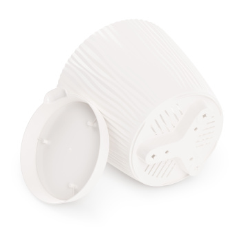 Кашпо пластм. "Флис" 3,0л d верха 185мм h170мм с поддоном, прикорн.полив Белый М8443 *1/14