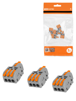 Клемма разветвительная 3 конт. СКР-413 4мм2 (5шт) TDM SQ0527-0312  *1/10