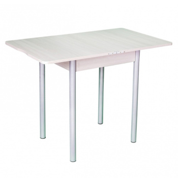 Стол расклад.ломберный МИНИ ЛДСП Ясень шимо светлый + 4 опоры металл. 40мм Металлик*1