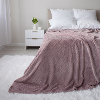 Плед 180*200см микрофибра Aspen Rimma пыльная роза CASA CONFORTE *1 *