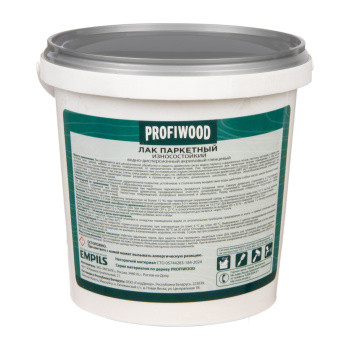 Лак водно-дисперсионный акриловый паркетный глянцевый 0,9 кг/0,9л PROFIWOOD *1/6/336