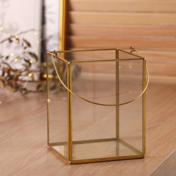 Флорариум каркас "Квадрат, с ручкой" 12х12х15 см 2800152