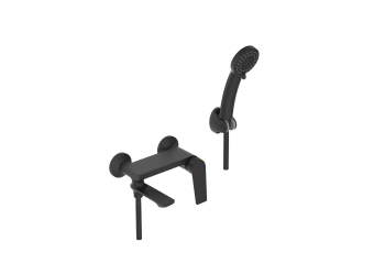 Смеситель для ванны "Potato" P30167-6 короткий излив (черный матовый) *1/10