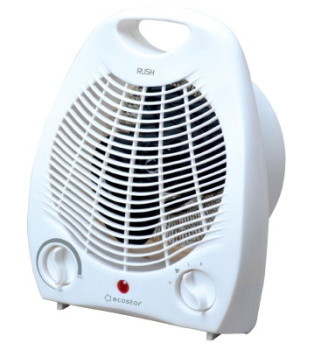 Тепловентилятор спираль 2000Вт EcoStar RUSH EFH-R2000DS-WT 3 режима, площадь обогрева ло 25кв.м *1/8