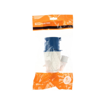 Вилка 023 2P+PE 32А 220В TDM SQ0601-0004 *1/10