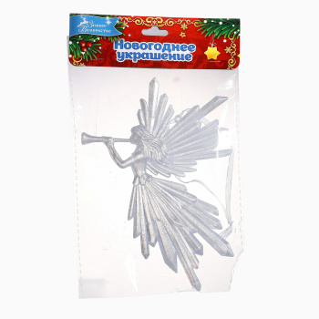 Украшение ёлочное "Девушка с дудкой" 16х11, белый  10514173