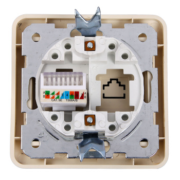 Розетка "Валдай" СП 1-мест. слоновая кость компьютерная RJ45 TDM SQ1804-0113  *1/10