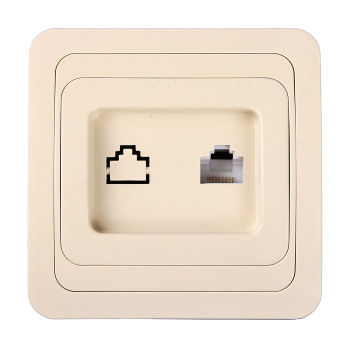 Розетка "Валдай" СП 1-мест. слоновая кость компьютерная RJ45 TDM SQ1804-0113  *1/10