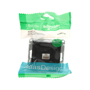 Механизм розетки компьютерной ATLAS DESIGN RJ45 карбон SchE ATN001083 *1/100