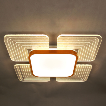 Светильник светодиодный акриловый 400мм 80W H2062 40W*2 white с пультом   *1