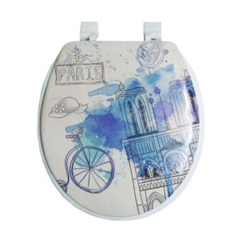 Сиденье для унитаза Delphinium Город, 41х36х4 см, белый