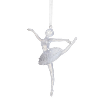 Украшение ёлочное "Балерина в танце" 13х8, белый  10514172