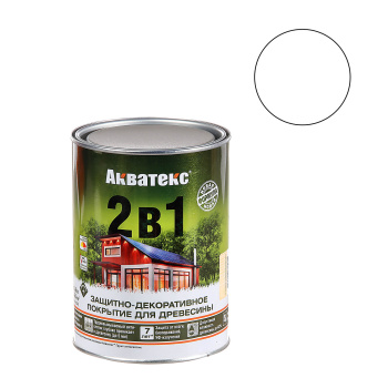 Защитно-декоративное покрытие 0.8 л для древесины АКВАТЕКС 2 в 1, алкидное, бесцветный