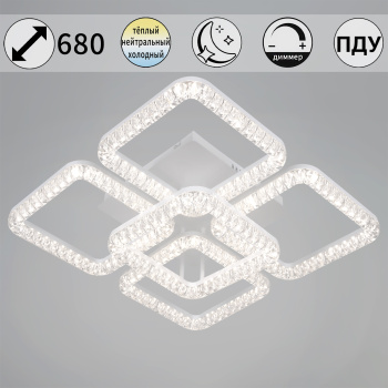 Светильник потолочный светодиодный 19848-0.3-4+1B WH LED 3000-6500К ПДУ+диммер S=26м2 *1