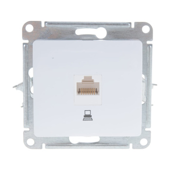 Механизм розетки "Glossa" 1-м. комп. белый RJ45 GSL000181K *20/60