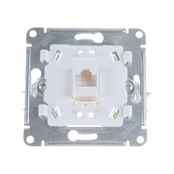 Механизм розетки "Glossa" 1-м. комп. белый RJ45 GSL000181K *20/60