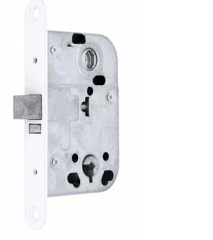Защелка врезная д/финских дверей п/ручку и фиксатор БЕЛЫЙ L 004 WW Фабрика Замков *1/50