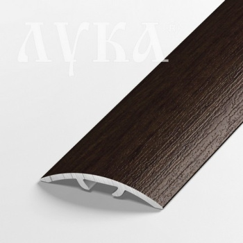 Порог-стык одноуровневый 30х1800 мм Лука ЛС 04-2, скрытый крепеж, венге
