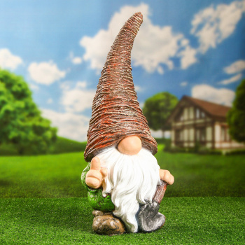 Садовая фигура "Гном Афанасий с лопаткой" 53х24х18см 9577957