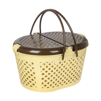 Корзина для пикника пластм. 460х390х263 Бежев./Кор. М1132 (ЗПИ "Альтернатива") *1/5