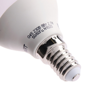 Лампа светодиодная ОНЛАЙТ, Е14, шар G45, 8 Вт, 600 Лм, 2700 К, теплый белый