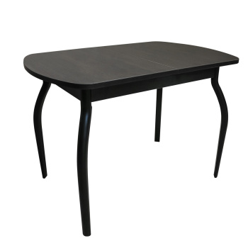 Стол раздв.ПГ 02 СТ 1200*800мм ЛДСП Венгестекло Капучино+комплект ножек метал.гнутые Коричневые *1