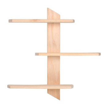 Полка трехъярусная, 51х50х9 см, липа "Банные штучки" / 1