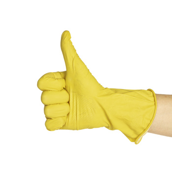 Перчатки латексные с хлопк.напыл."Делик.уборка" Прочные S(малый) 1пара DGL016L "Komfi" *12/240